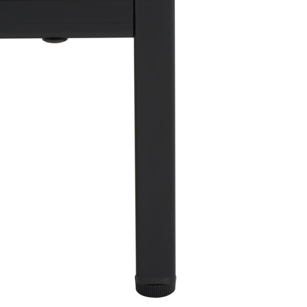 Safavieh Lylia 2-Drawer Nightstand - Contemporary Walnut Finish With Sleek Metal Accents For Modern Bedrooms Black / Black Legs / Gold Handle NST9605B