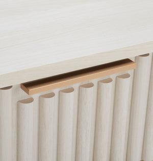 Safavieh Lylia 2-Drawer Nightstand - Contemporary Walnut Finish With Sleek Metal Accents For Modern Bedrooms Bleached White / Gold Legs / Gold Handle NST9605C
