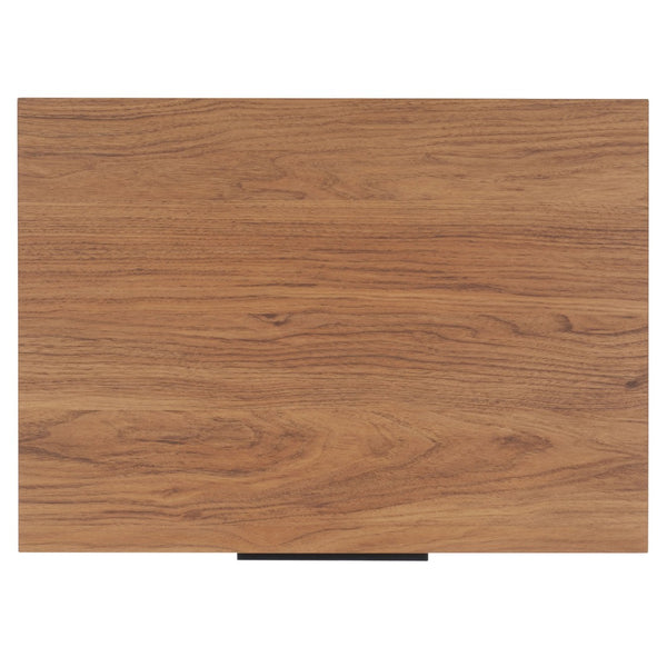 Safavieh Lylia 2-Drawer Nightstand - Contemporary Walnut Finish With Sleek Metal Accents For Modern Bedrooms Oak / Black Legs / Black Handle NST9605D