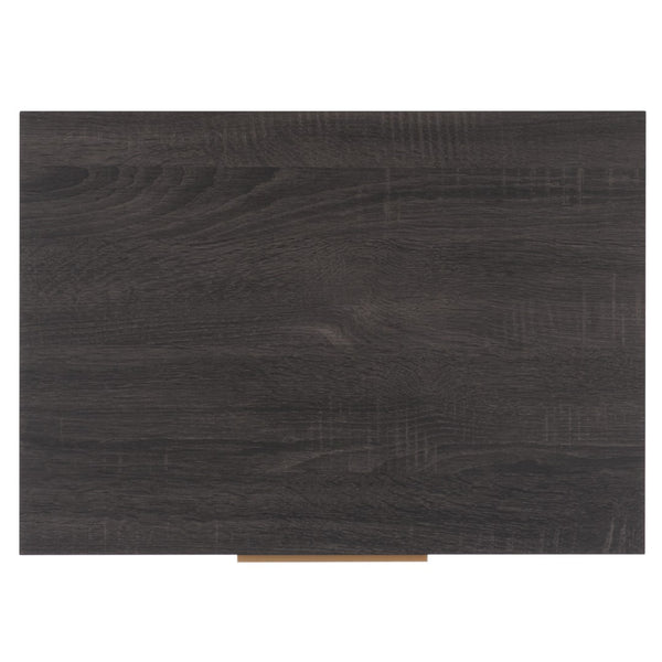 Safavieh Lylia 2-Drawer Nightstand - Contemporary Walnut Finish With Sleek Metal Accents For Modern Bedrooms Distressed Black / Gold Legs / Gold Handle NST9605E