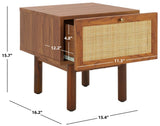 Safavieh Aino 1 Drawer Nightstand Walnut NST9606A