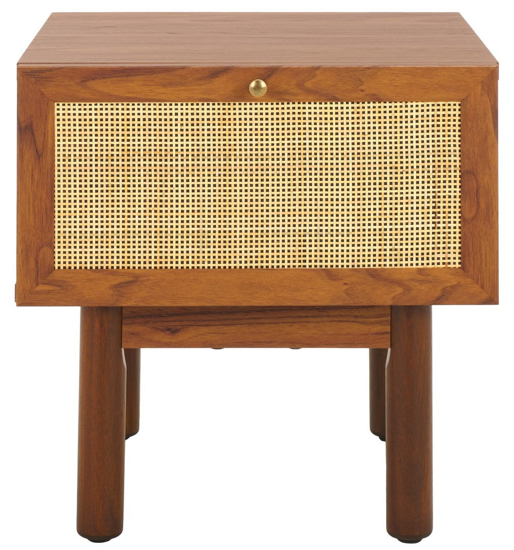 Safavieh Aino 1 Drawer Nightstand Walnut NST9606A