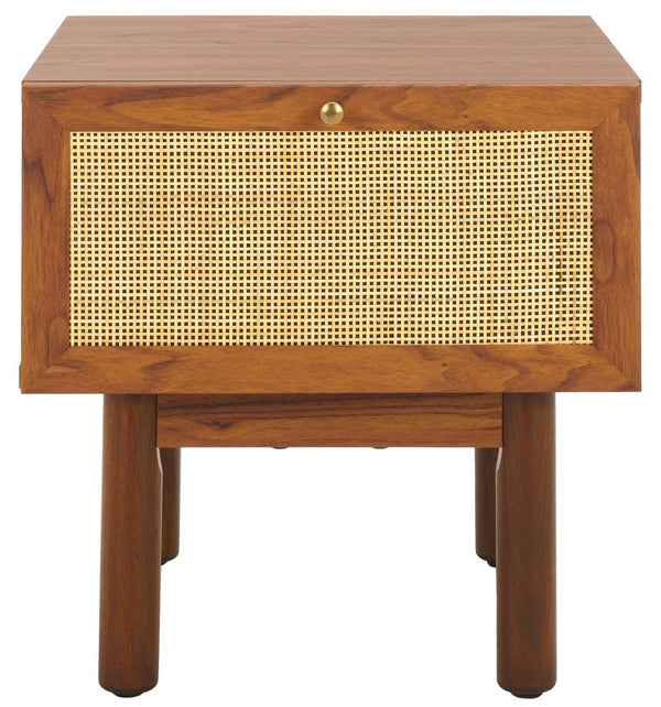 Safavieh Aino 1 Drawer Nightstand Walnut NST9606A