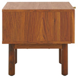 Safavieh Aino 1 Drawer Nightstand Walnut NST9606A