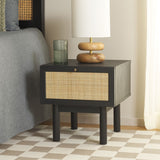 Safavieh Aino 1 Drawer Nightstand Black NST9606B