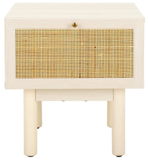 Safavieh Aino 1 Drawer Nightstand White 15.4" x 16.2" x 15.7"