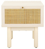 Safavieh Aino 1 Drawer Nightstand White 15.4" x 16.2" x 15.7"