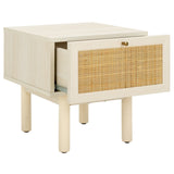 Safavieh Aino 1 Drawer Nightstand White 15.4" x 16.2" x 15.7"