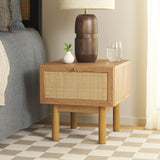 Safavieh Aino 1 Drawer Nightstand Oak 15.4" x 16.2" x 15.7"