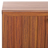 Safavieh Axelle 1 Drawer Nightstand Walnut / Black Legs / Black Handle 21.7" x 15.4" x 22.6"