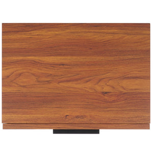 Safavieh Axelle 1 Drawer Nightstand Walnut / Black Legs / Black Handle 21.7" x 15.4" x 22.6"