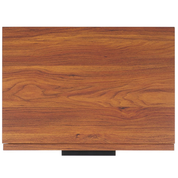 Safavieh Axelle 1 Drawer Nightstand Walnut / Black Legs / Black Handle 21.7" x 15.4" x 22.6"