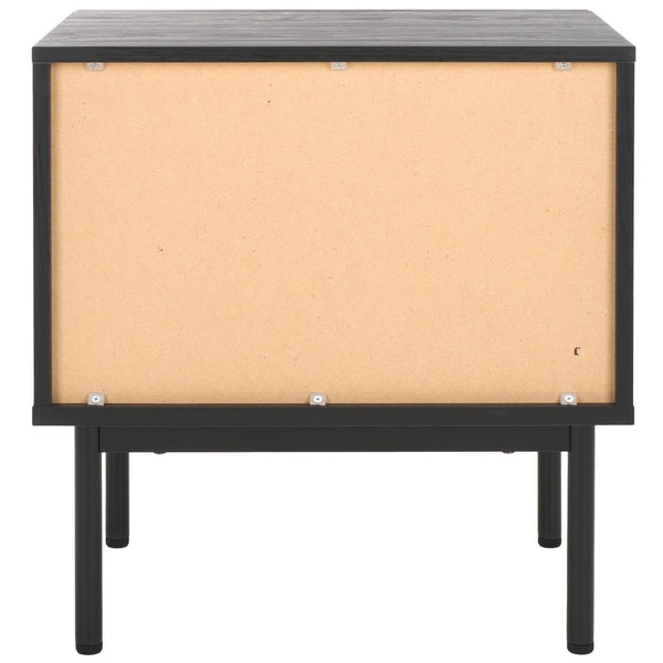 Safavieh Axelle 1 Drawer Nightstand Black/ Black Legs / Gold Handle 21.7" x 15.4" x 22.6"