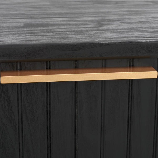 Safavieh Axelle 1 Drawer Nightstand Black/ Black Legs / Gold Handle 21.7" x 15.4" x 22.6"