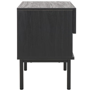 Safavieh Axelle 1 Drawer Nightstand Black/ Black Legs / Gold Handle 21.7" x 15.4" x 22.6"