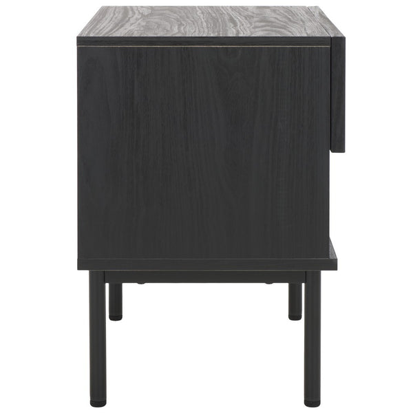 Safavieh Axelle 1 Drawer Nightstand Black/ Black Legs / Gold Handle 21.7" x 15.4" x 22.6"