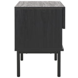 Safavieh Axelle 1 Drawer Nightstand Black/ Black Legs / Gold Handle 21.7" x 15.4" x 22.6"