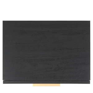 Safavieh Axelle 1 Drawer Nightstand Black/ Black Legs / Gold Handle 21.7" x 15.4" x 22.6"