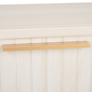 Safavieh Axelle 1 Drawer Nightstand White / Gold Legs / Gold Handle 21.7" x 15.4" x 22.6"