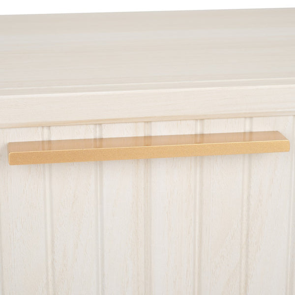 Safavieh Axelle 1 Drawer Nightstand White / Gold Legs / Gold Handle 21.7" x 15.4" x 22.6"