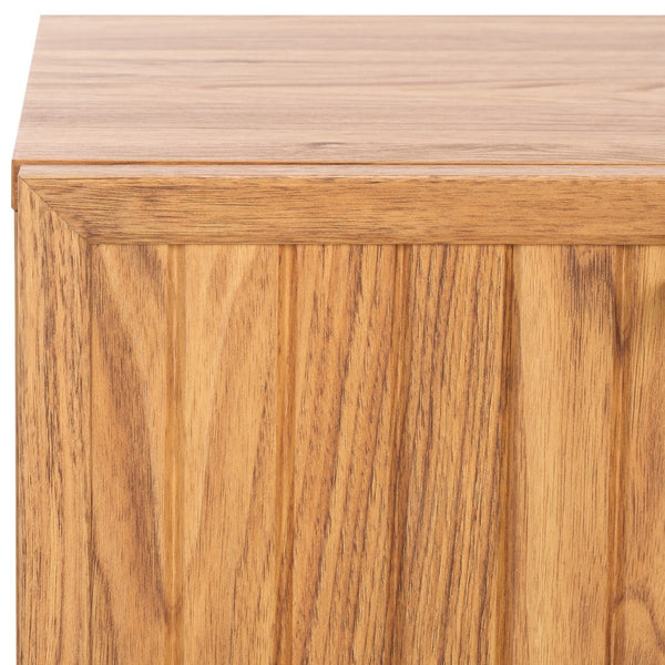 Safavieh Axelle 1 Drawer Nightstand Oak / Black Legs / Black Handle 21.7" x 15.4" x 22.6"