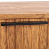 Safavieh Axelle 1 Drawer Nightstand Oak / Black Legs / Black Handle 21.7" x 15.4" x 22.6"