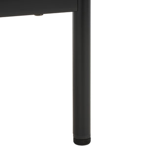 Safavieh Axelle 1 Drawer Nightstand Oak / Black Legs / Black Handle 21.7" x 15.4" x 22.6"