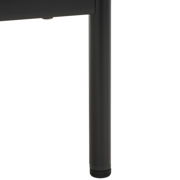 Safavieh Axelle 1 Drawer Nightstand Oak / Black Legs / Black Handle 21.7" x 15.4" x 22.6"