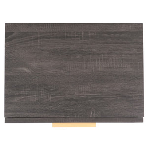 Safavieh Axelle 1 Drawer Nightstand Distressed Black / Gold Legs / Gold Handle 21.7" x 15.4" x 22.6"