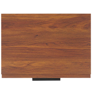 Safavieh Axelle Modern 2 Drawer Nightstand - Stylish Walnut Finish With Sleek Metal Legs For Bedroom Elegance Walnut / Black Legs / Black Handle NST9608A