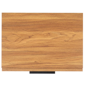 Safavieh Axelle Modern 2 Drawer Nightstand - Stylish Walnut Finish With Sleek Metal Legs For Bedroom Elegance Oak / Black Legs / Black Handle NST9608D