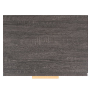 Safavieh Axelle Modern 2 Drawer Nightstand - Stylish Walnut Finish With Sleek Metal Legs For Bedroom Elegance Distressed Black / Gold Legs / Gold Handle NST9608E