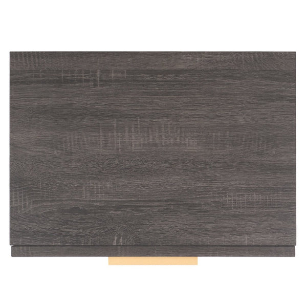 Safavieh Axelle Modern 2 Drawer Nightstand - Stylish Walnut Finish With Sleek Metal Legs For Bedroom Elegance Distressed Black / Gold Legs / Gold Handle NST9608E