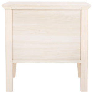 Safavieh Sondra Classic Nightstand With 1 Drawer And Open Shelf For Elegant Bedroom Storage Solutions Bleached White / Gold NST9609C