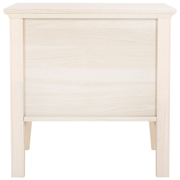 Safavieh Sondra Classic Nightstand With 1 Drawer And Open Shelf For Elegant Bedroom Storage Solutions Bleached White / Gold NST9609C