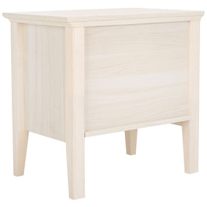 Safavieh Sondra Classic Nightstand With 1 Drawer And Open Shelf For Elegant Bedroom Storage Solutions Bleached White / Gold NST9609C