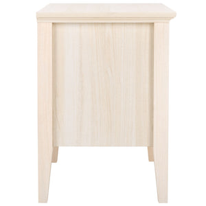 Safavieh Sondra Classic Nightstand With 1 Drawer And Open Shelf For Elegant Bedroom Storage Solutions Bleached White / Gold NST9609C