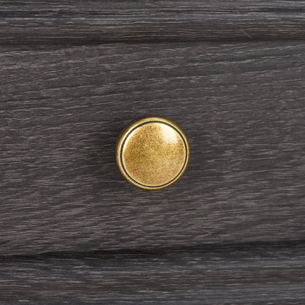 Safavieh Sondra Classic Nightstand With 1 Drawer And Open Shelf For Elegant Bedroom Storage Solutions Distressed Black / Gold NST9609E