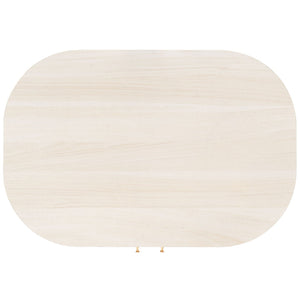 Safavieh Tealla Mid-Century Tambour Door Nightstand With Stylish Gold Hardware And Ample Storage Solutions Bleached White / Gold NST9610C