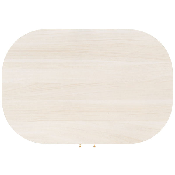 Safavieh Tealla Mid-Century Tambour Door Nightstand With Stylish Gold Hardware And Ample Storage Solutions Bleached White / Gold NST9610C