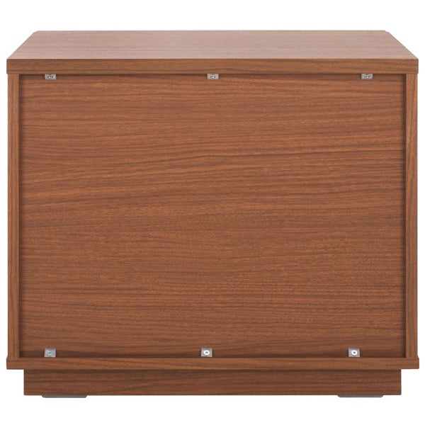 Safavieh Averi 2 Drawer Nightstand Dark Walnut 27.6" x 18.4" x 8.1"