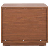 Safavieh Averi 2 Drawer Nightstand Dark Walnut 27.6" x 18.4" x 8.1"