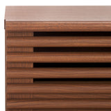 Safavieh Averi 2 Drawer Nightstand Dark Walnut 27.6" x 18.4" x 8.1"