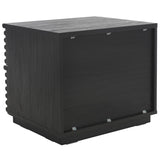 Safavieh Averi 2 Drawer Nightstand Black 27.6" x 18.4" x 8.1"