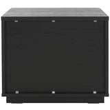 Safavieh Averi 2 Drawer Nightstand Black 27.6" x 18.4" x 8.1"