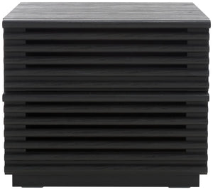 Safavieh Averi 2 Drawer Nightstand Black 27.6" x 18.4" x 8.1"