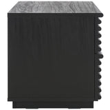 Safavieh Averi 2 Drawer Nightstand Black 27.6" x 18.4" x 8.1"