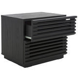 Safavieh Averi 2 Drawer Nightstand Black 27.6" x 18.4" x 8.1"