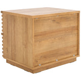 Safavieh Averi 2 Drawer Nightstand Rustic Oak 27.6" x 18.4" x 8.1"