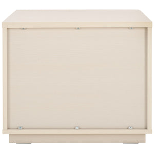 Safavieh Averi 2 Drawer Nightstand White Wash 27.6" x 18.4" x 8.1"